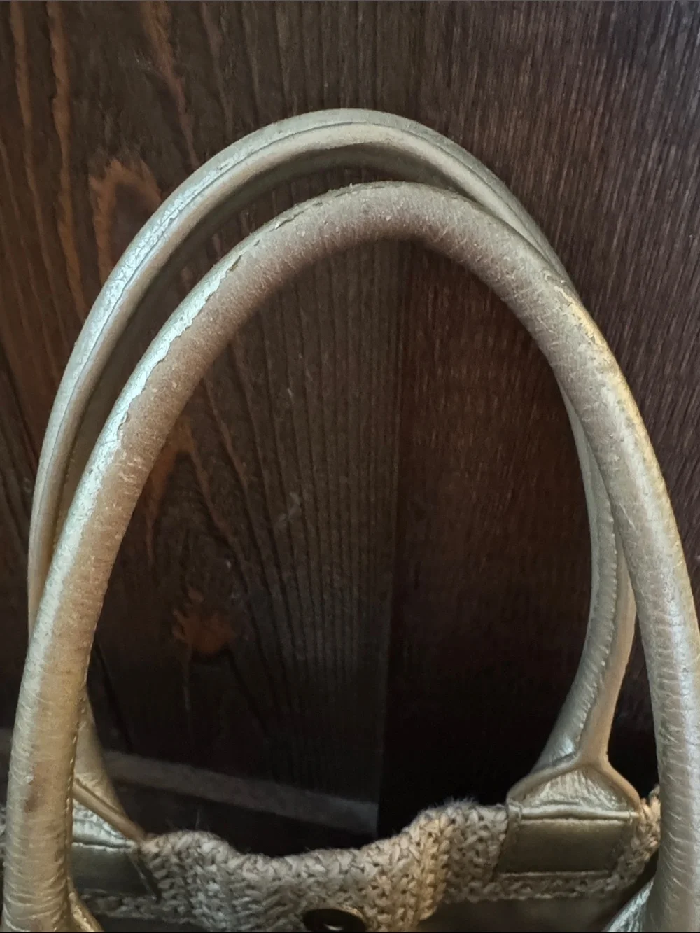 Tory Burch Neutral Straw Tote with Gold Trim